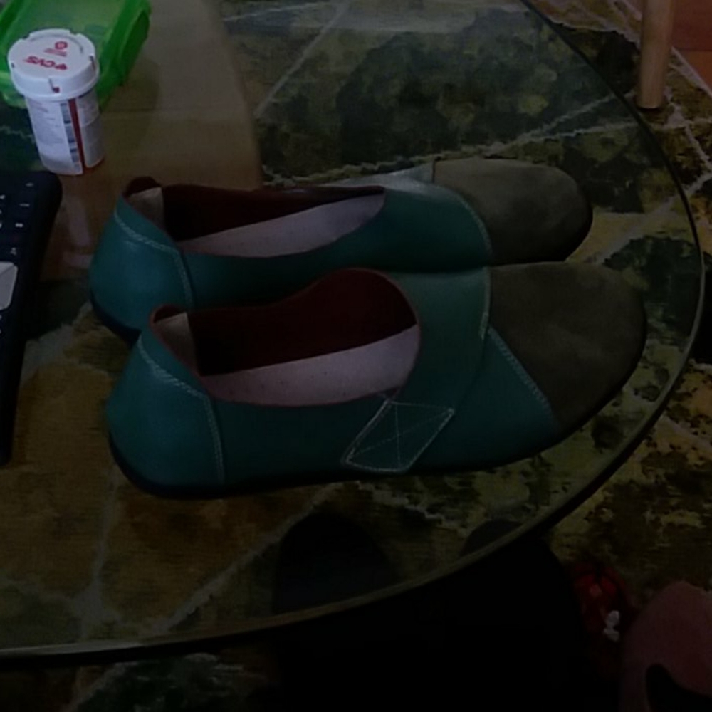 Leather and suede shoes